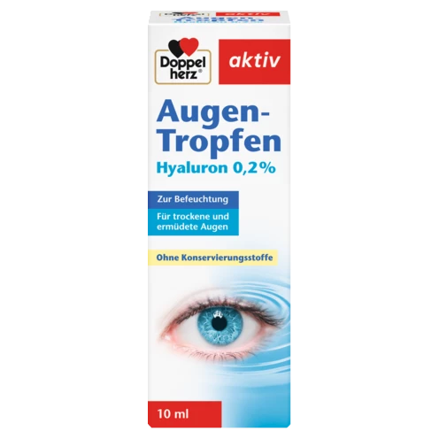 Abbildung der Produktverpackung Doppelherz aktiv Augen-Tropfen Frontansicht